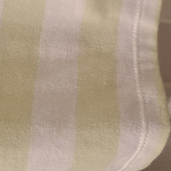 THEREABOUTS GIRLS GREEN & WHITE STRIPED "KINDNESS COUNTS" SHORT SLEEVE CROP XL - Picture 7 of 9